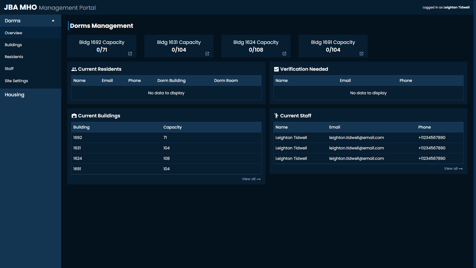 JBAMHO housing management interface